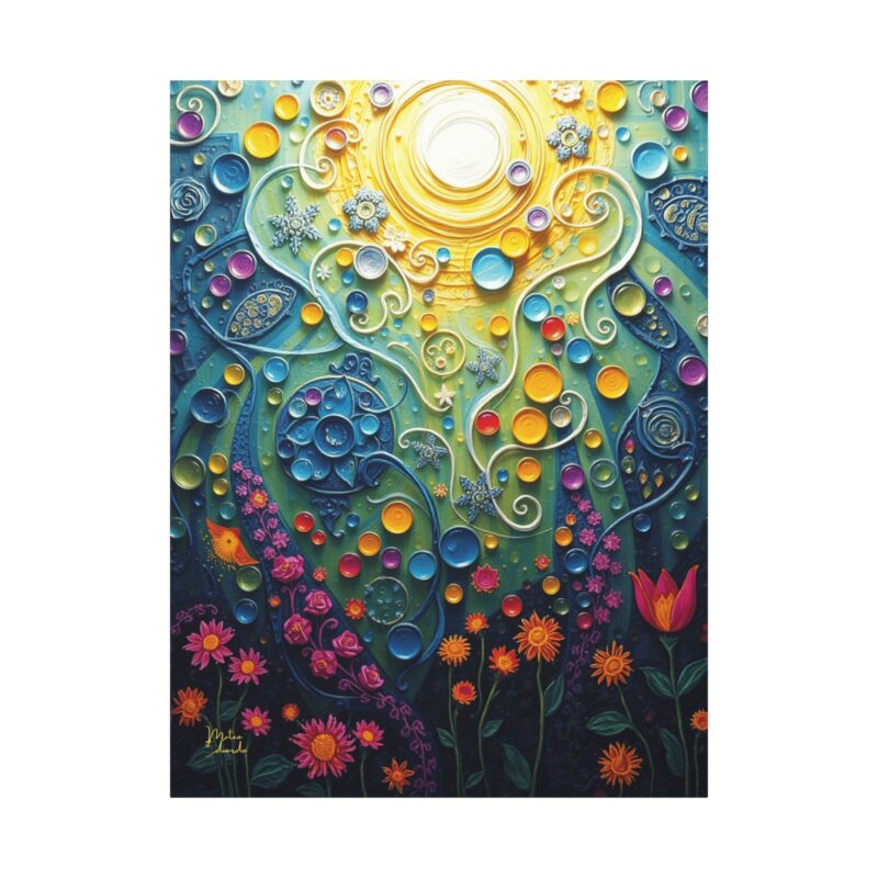 Beneath the Light - Textured Symbolist Canvas Wall Art - Image 3