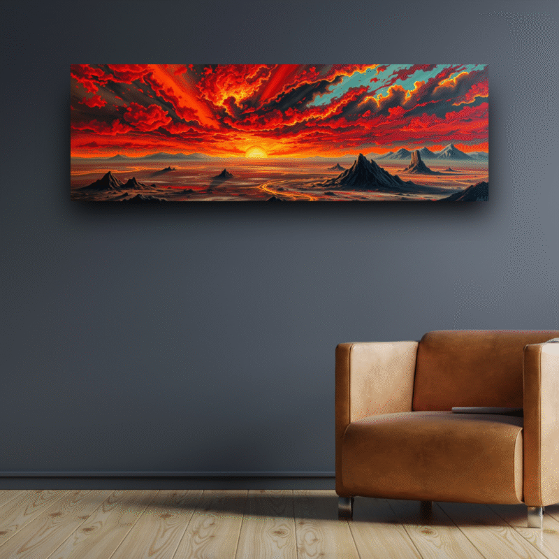 Scorched Horizon - Landscape Canvas Wall Art - Image 7