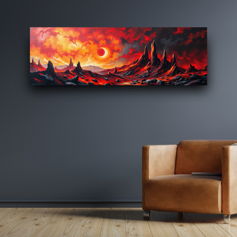 Brimstone Abyss - Panoramic Canvas Wall Art - Image 6