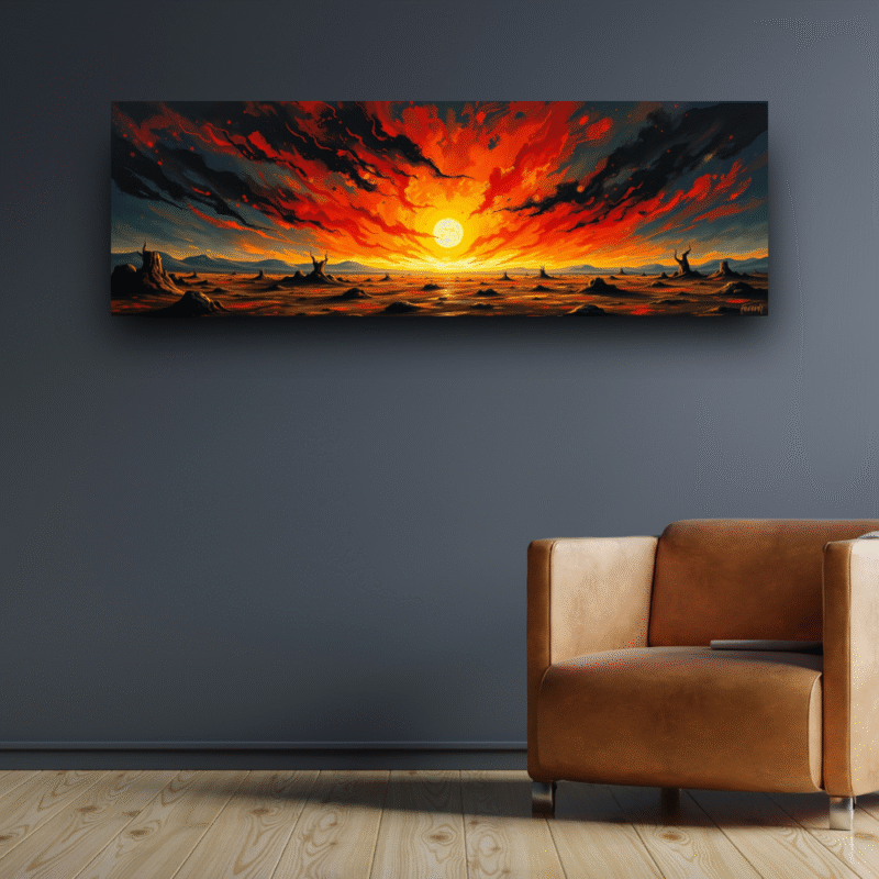 An Eerie Kind of Calm - Panoramic Canvas Wall Art - Image 3