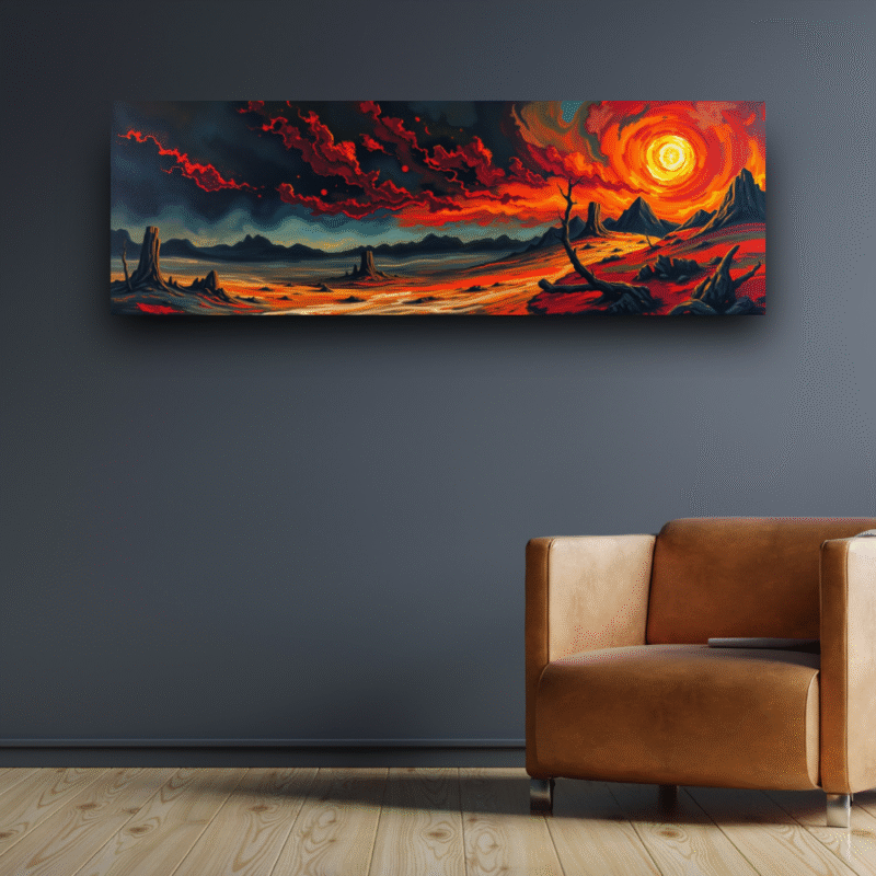 Ashwake Desert Inferno - Landscape Canvas Art - Image 6