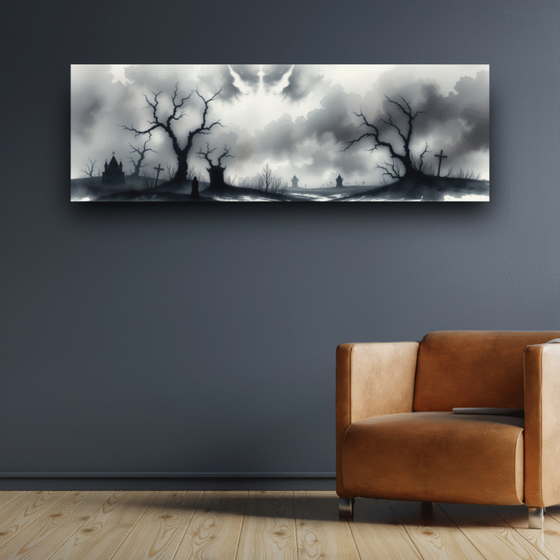 Phantom Whispers - Dark Gothic Canvas Wall Art - Image 6