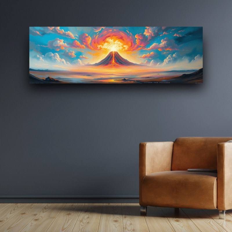 Sacred Eruption - Dreamscape Canvas Wall Art - Image 6
