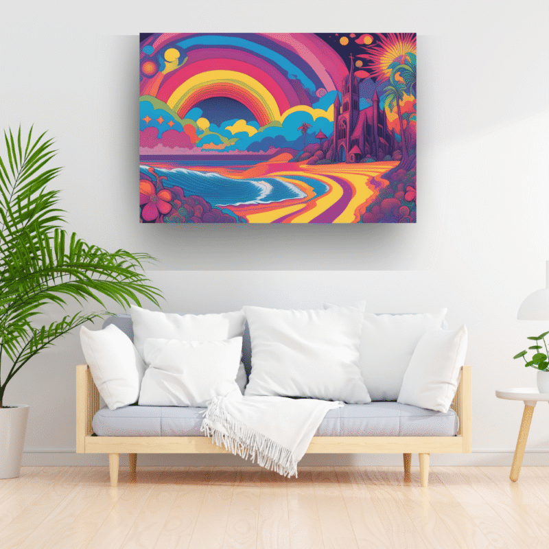 Sanctuary Glow - Psychedelic Canvas Wall Art - Image 4