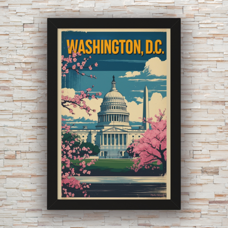 Capital Bloom - Washington DC Cherry Blossom Art Print - Image 2