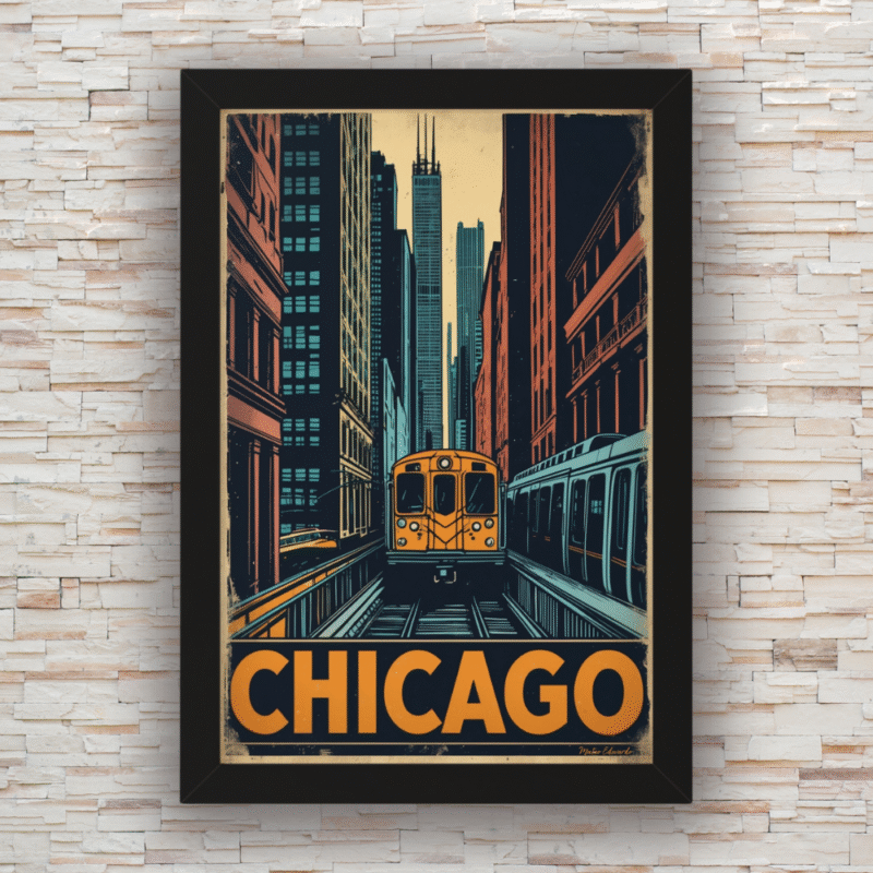 Elevated Journey - Chicago L Train Fine Art Print - Image 2