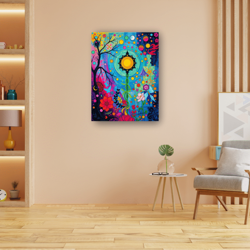 Lightkeeper’s Garden - Modern Symbolist Canvas Wall Art - Image 2