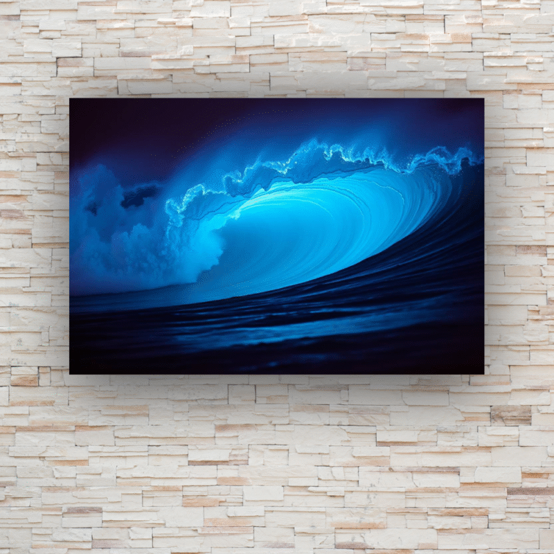 Midnight Wave Barrel | Ocean Power Acrylic Wall Art - Image 2