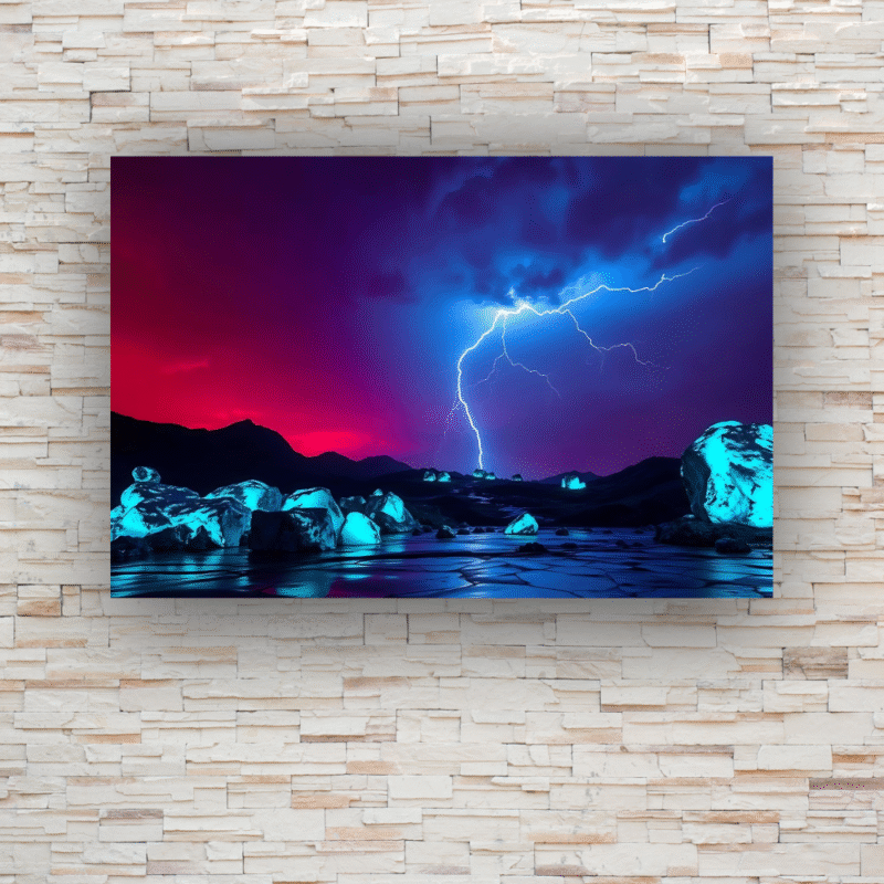 Arctic Lightning Storm | Frozen Wilderness Acrylic Wall Art - Image 2