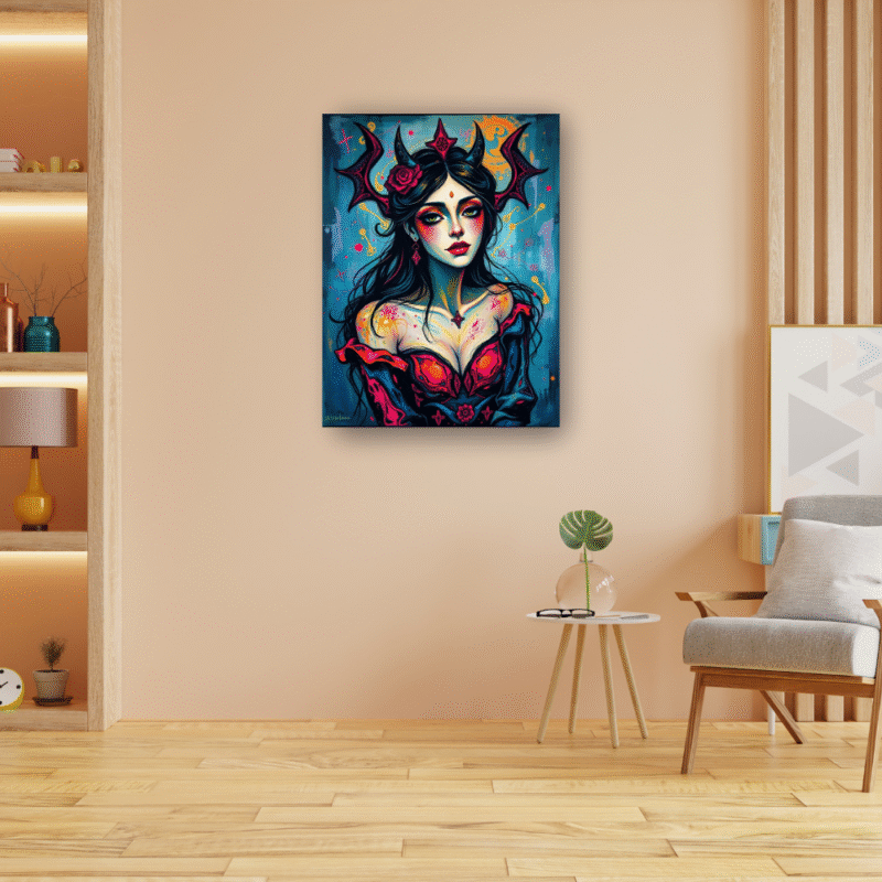 Crown of Silence - Neo Symbolist Canvas Wall Art - Image 3