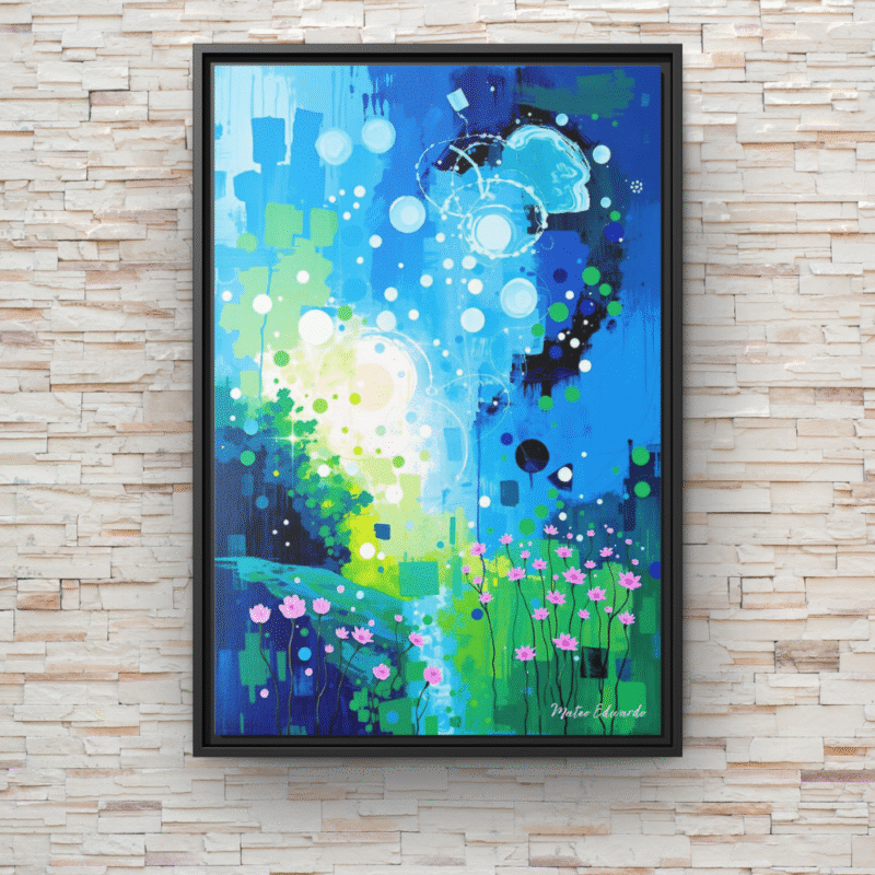 Light Moves Where Color Rises - Framed Canvas Art - Image 2