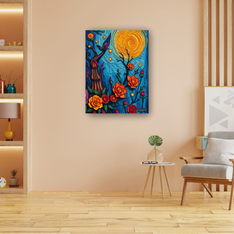 Twilight Song - Neo Symbolist Canvas Wall Art - Image 3