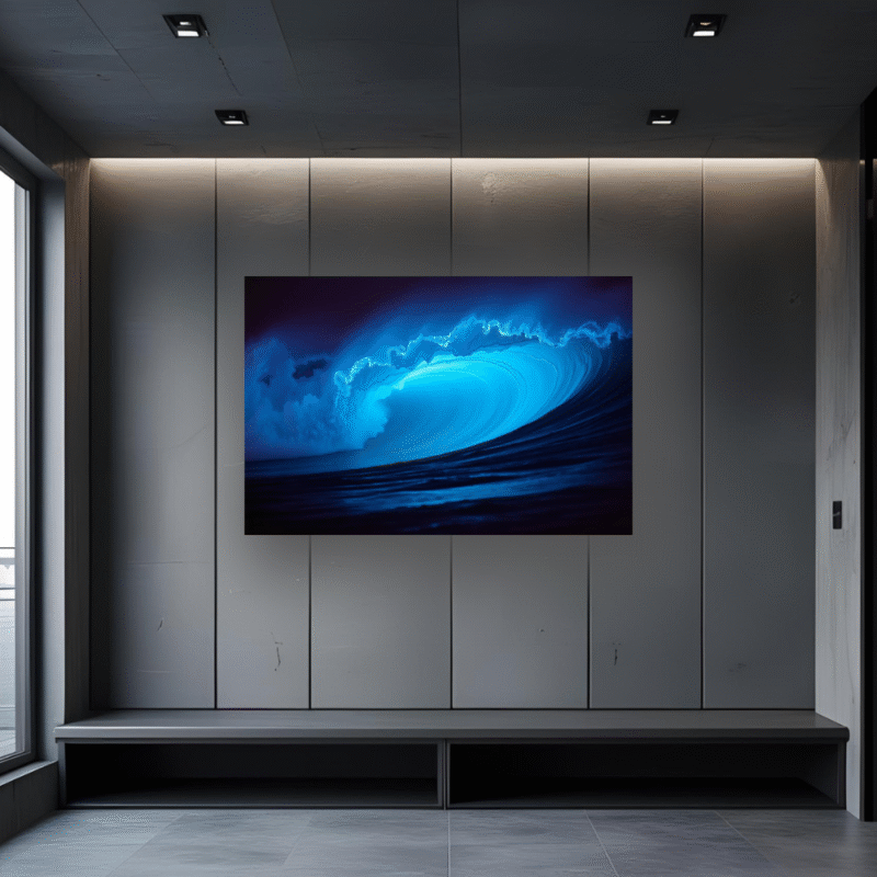 Midnight Wave Barrel | Ocean Power Acrylic Wall Art - Image 3