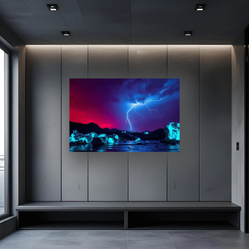 Arctic Lightning Storm | Frozen Wilderness Acrylic Wall Art - Image 3