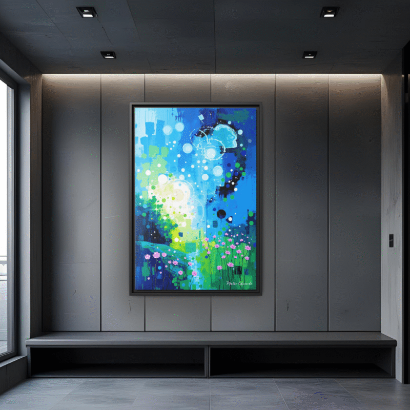 Light Moves Where Color Rises - Framed Canvas Art - Image 6