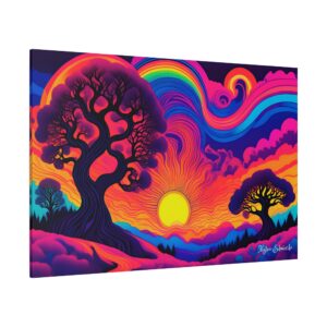 Solar Veins - Surreal Chromatic Nature Canvas Art