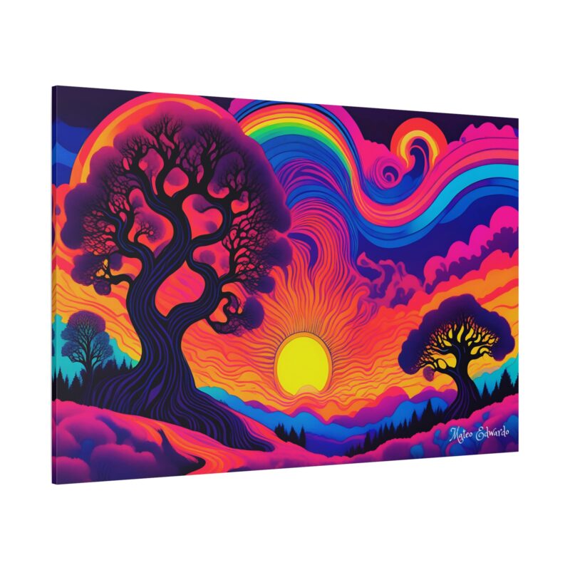 Solar Veins - Surreal Chromatic Nature Canvas Art
