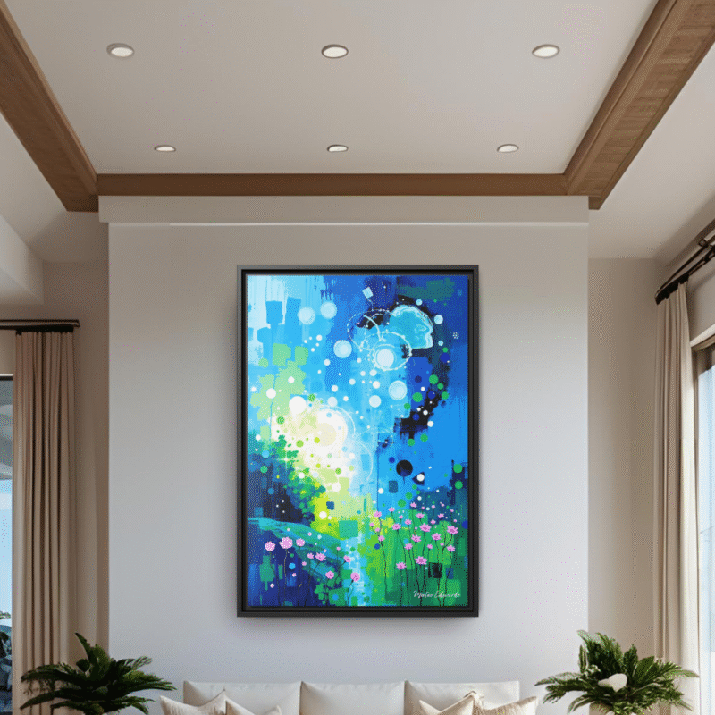 Light Moves Where Color Rises - Framed Canvas Art - Image 4