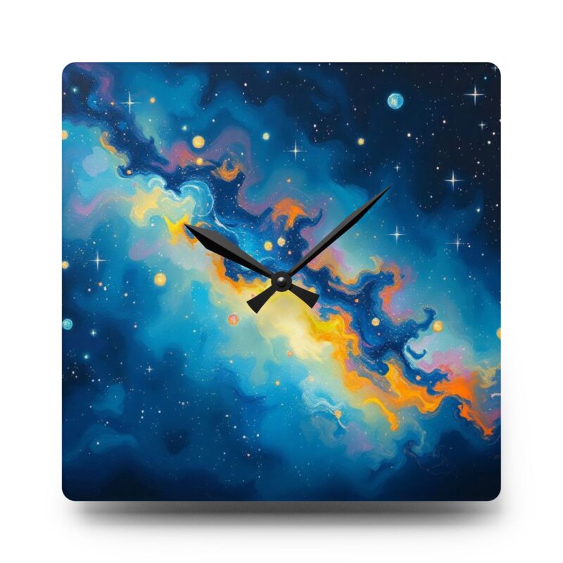 Stellar Nursery Cosmic Nebula Acrylic Wall Clock - Image 3