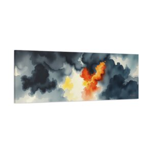 Breaking Through Abstract Storm Canvas Wall Art