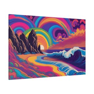 Cosmic Breaker - Hypercolor Dreamscape Ocean Canvas Art