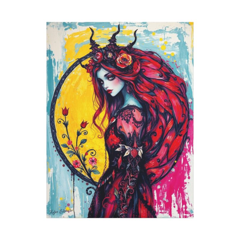 The Crowned Flame - Neo Symbolist Canvas Wall Art - Image 8