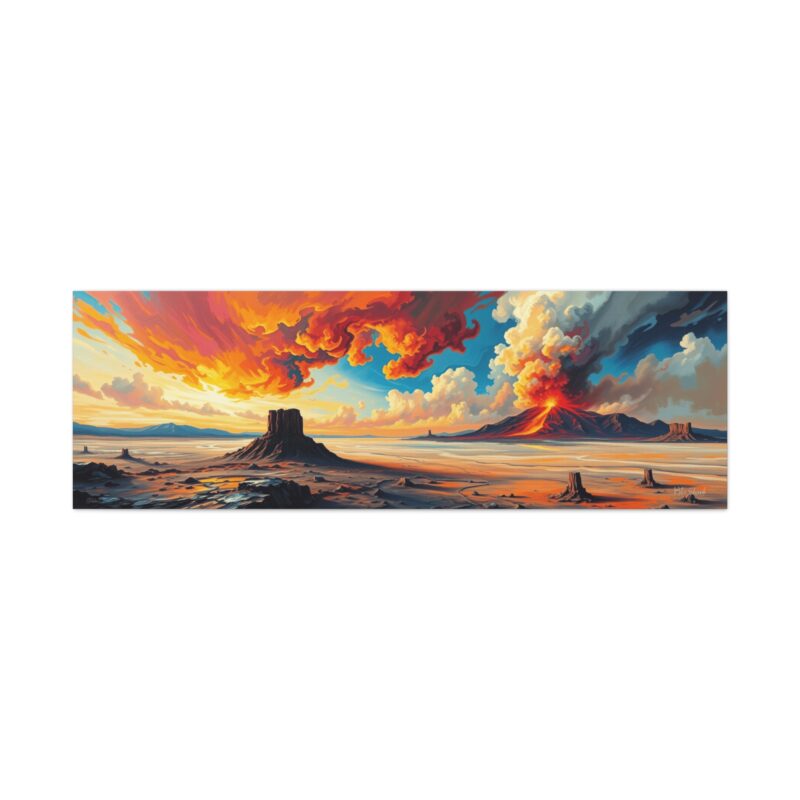 Inferno Divide - Cinematic Expressionist Landscape Canvas Art - Image 8