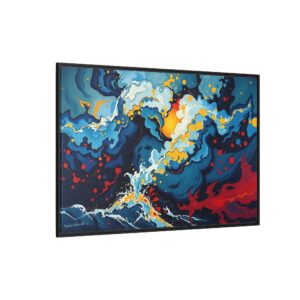 Ocean Burst | Contemporary Abstract Framed Canvas Wall Art