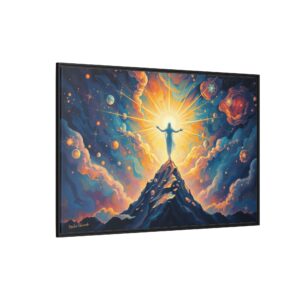 Divine Summit | Spiritual Fantasy Framed Canvas Wall Art