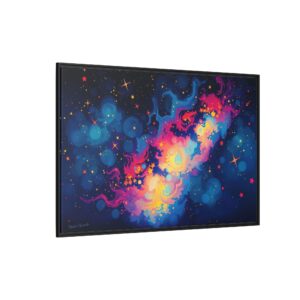 Stellar Nebula | Cosmic Abstract Framed Canvas Wall Art