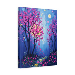 Moonpath Stillness - Whimsical Canvas Wall Art