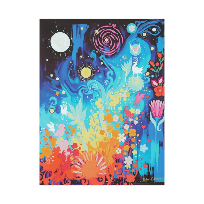 Starlight Garden - Whimsical Canvas Wall Art - Image 8