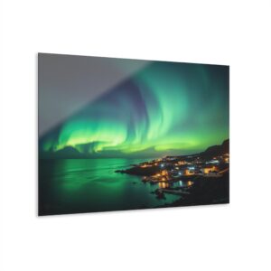 Aurora Village Lights | Northern Lights Acrylic Wall Art
