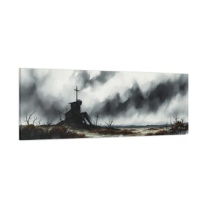 Solitude's Vigil - Gothic Canvas Wall Art