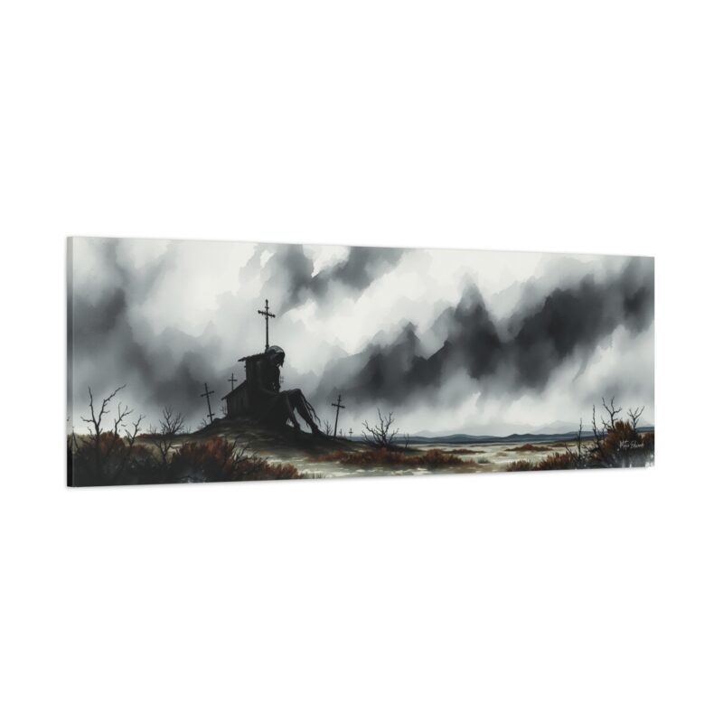 Solitude's Vigil - Gothic Canvas Wall Art