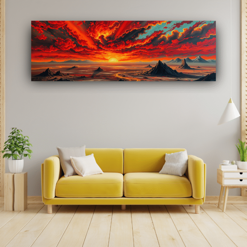Scorched Horizon - Landscape Canvas Wall Art - Image 4