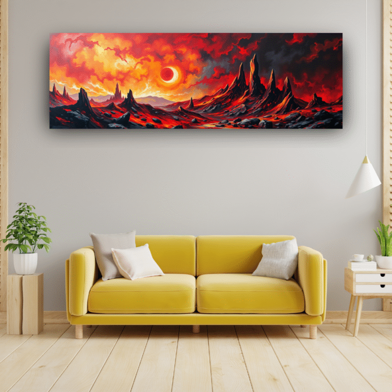 Brimstone Abyss - Panoramic Canvas Wall Art - Image 5