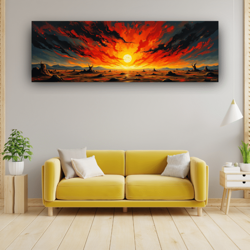 An Eerie Kind of Calm - Panoramic Canvas Wall Art - Image 4