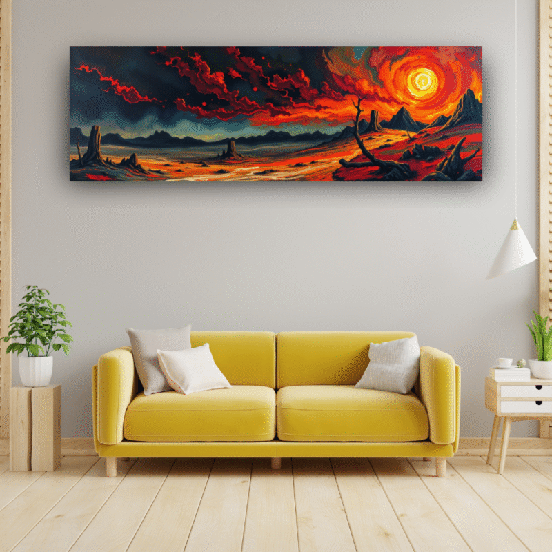 Ashwake Desert Inferno - Landscape Canvas Art - Image 7