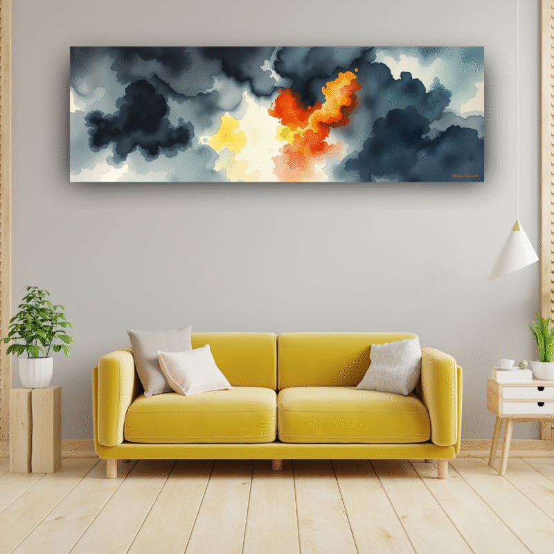 Breaking Through Abstract Storm Canvas Wall Art - Image 7