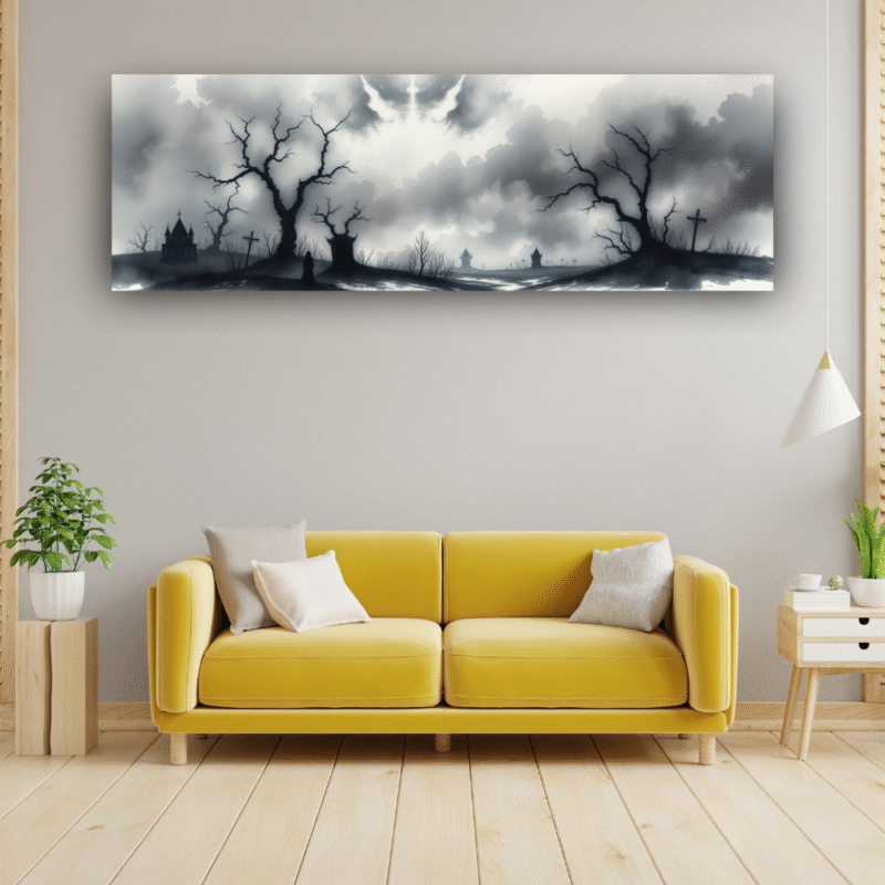 Phantom Whispers - Dark Gothic Canvas Wall Art - Image 7