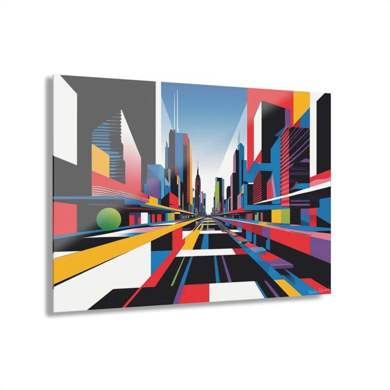 Urban Speed Rush | Modern City Street Acrylic Wall Art - Image 3