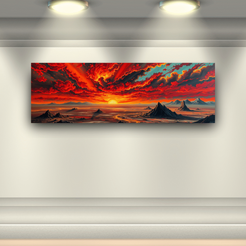 Scorched Horizon - Landscape Canvas Wall Art - Image 6