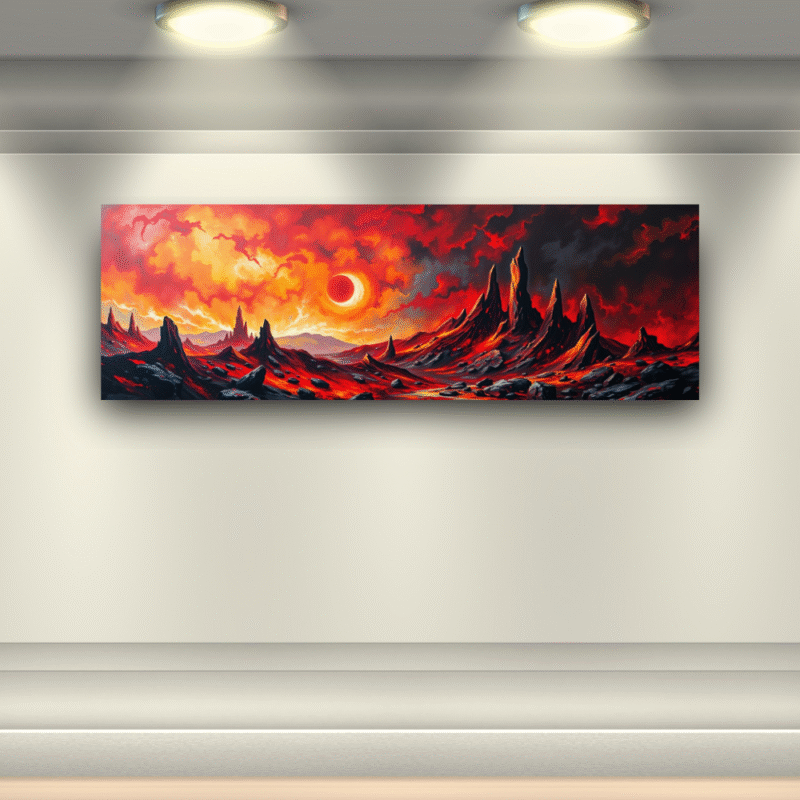 Brimstone Abyss - Panoramic Canvas Wall Art - Image 7