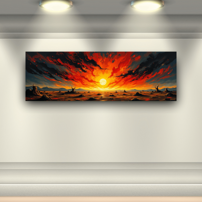 An Eerie Kind of Calm - Panoramic Canvas Wall Art - Image 5