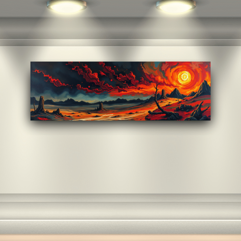 Ashwake Desert Inferno - Landscape Canvas Art - Image 5