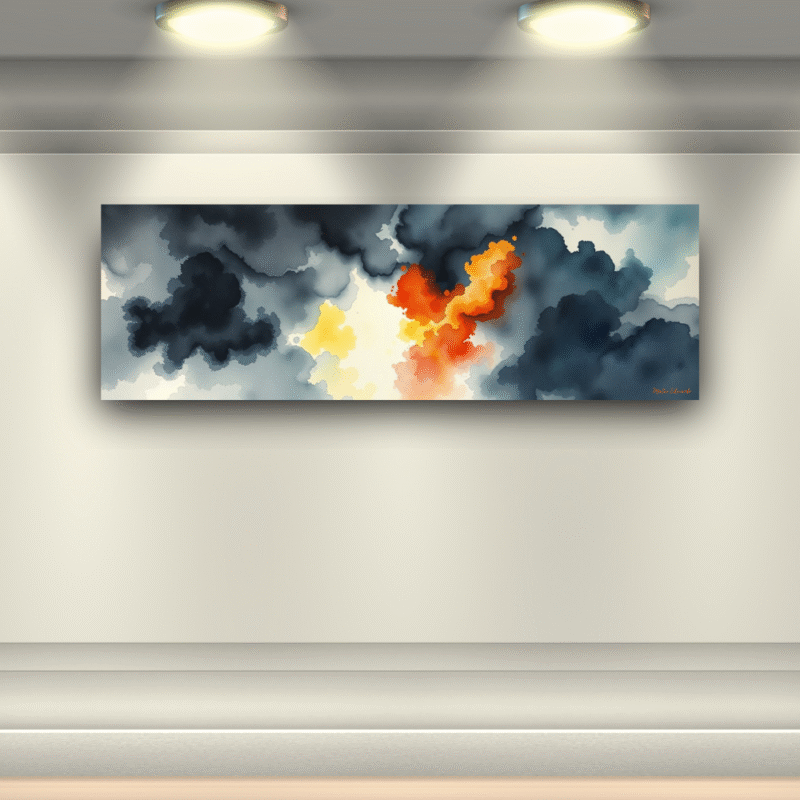 Breaking Through Abstract Storm Canvas Wall Art - Image 5