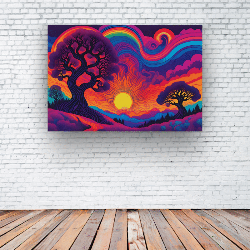 Solar Veins - Surreal Chromatic Nature Canvas Art - Image 7