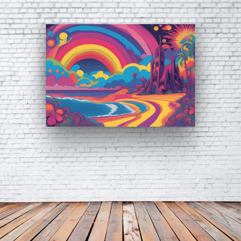 Sanctuary Glow - Psychedelic Canvas Wall Art - Image 3