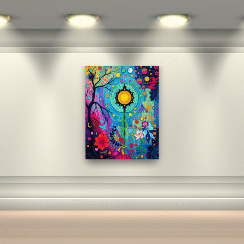 Lightkeeper’s Garden - Modern Symbolist Canvas Wall Art - Image 6